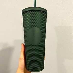 BNWT Starbucks Hunter Green Venti Studded